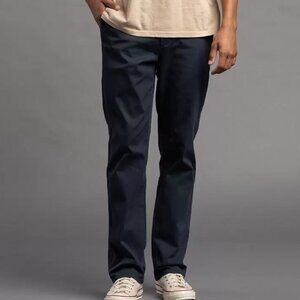 NWOT RSQ Mens New York slim straight chino pant in washed navy stretch 32x30